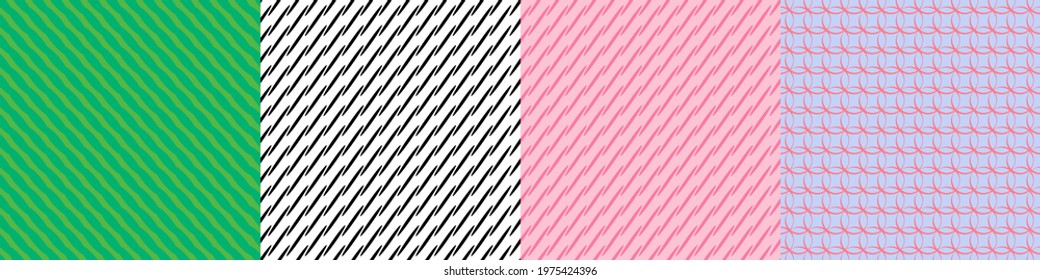 Seamlessly repeatable geometric pattern, background, texture set