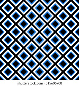 Seamlessly repeatable monochrome square, block geometry pattern.