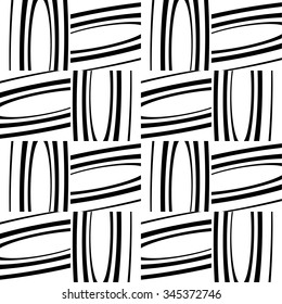 Seamlessly repeatable pattern with abstract shapes. Vector art.
