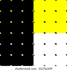 Seamlessly repeatable pattern with cross shapes. editable vector.