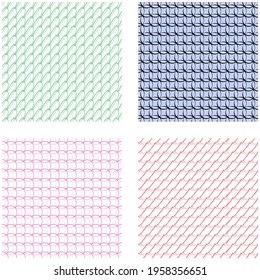 Seamlessly repeatable shapes pattern, background, and texture. Vector