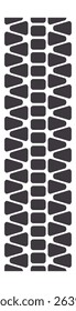 Seamlessly repeating tire tread texture creating a vertical pattern, perfect for backgrounds focusing on automotive, racing, and transportation themes, enhancing design projects with modern style