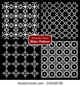 Seamlessly tiling retro patterns set 9