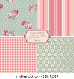 seamlessly tiling "shabby chic" patterns (saved to the colors/pattern palette)