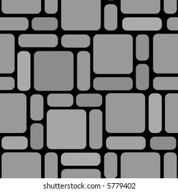 Seamlessly vector wallpaper with block-stone on black