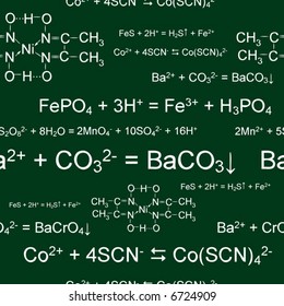 Seamlessly vector wallpaper chemistry scribbles on blackboard