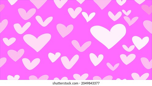 Papel de fondo vectorial sin problemas con corazones