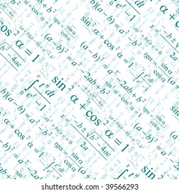 Matemáticas de papel tapiz vectorial sin problemas en blanco