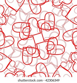 Seamlessly vector wallpaper valentine with hearts