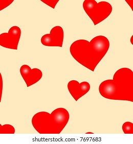 Seamlessly vector wallpaper valentine with hearts