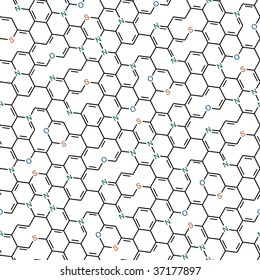 Seamlessly wallpaper chemistry formulas on white