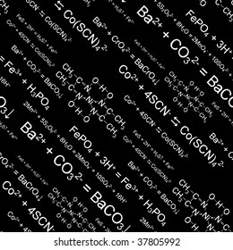 Seamlessly wallpaper chemistry formulas on black