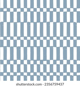 Seamlesss Repeat Hand Drawn Vector Checkerboard Check Pattern Irregular Uneven Textured Doodle