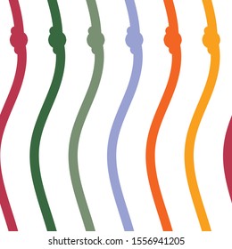 Seamless-The Pattern of Colorful Ropes-Free hand