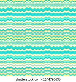 Seamlessturquoise-green vector marine wave pattern