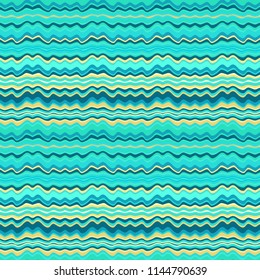 Seamlessturquoise-green vector marine wave pattern