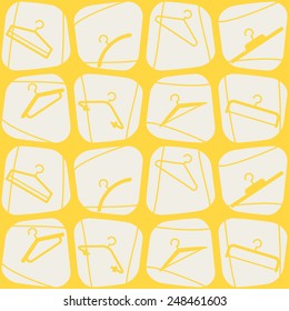 seamlles background with hangers  for your design 