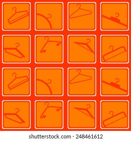 seamlles background with hangers  for your design 