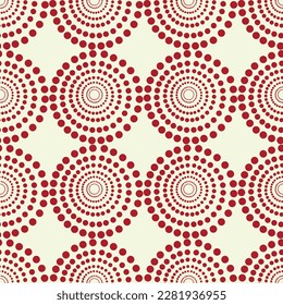 Seamltss pattern illusion red on a white background