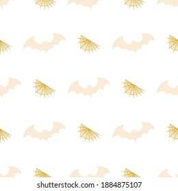 Seammles pattern swarm of bats on the white background.