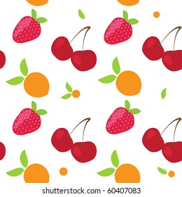 Seammless pattern with fruits