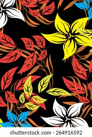 Seamples Flower illustration  Floral Pattern Texture Art