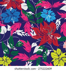 Seamples Vector Flower Pattern 