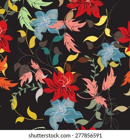 Seamples vector flower pattern
