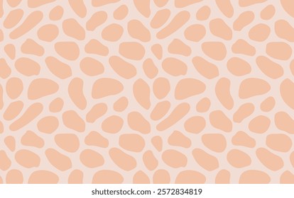 Seampless pattern with giraffe spots in light pastel colors. Animal print for  fabric and textile design