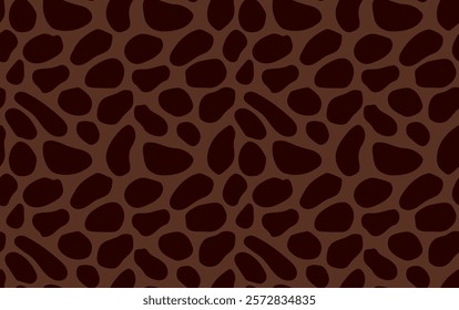 Seampless pattern with giraffe spots in Mocha Mousse colors. Animal print for  fabric and textile design