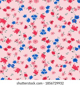 Nahtlose Textur mit Blumen und Blättern
