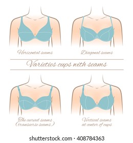 The seams on the women's bras