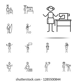 seamstress icon. hobbie icons universal set for web and mobile