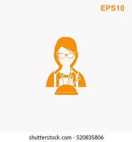 Seamstress vector icon
