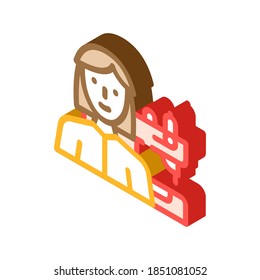 seamstress woman job isometric icon vector. seamstress woman job sign. isolated symbol illustration