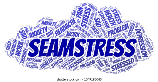 Seamstress word cloud.
