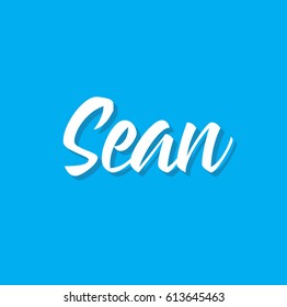 sean, text design. Vector calligraphy. Typography poster. Usable as background.