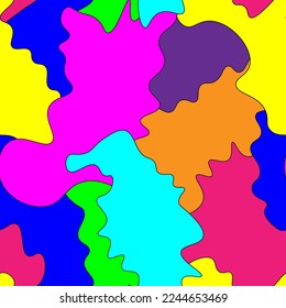 Seanless unusual pattern with wave colorful shapes