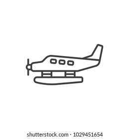 Seaplane line icon.