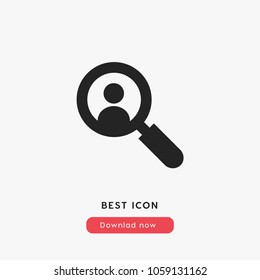Search account vector icon. Find account symbol. Best modern flat pictogram illustration for web and mobile apps design