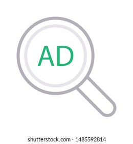 search ad colour line vector icon