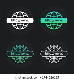 Search address and navigation bar symbol. Connect internet. www http browse internet. Illustration vector