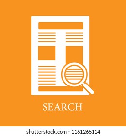 Search the advertisements icon, stock vector illustration, EPS10. 