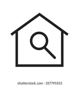 Search, agent, house icon vector image.Can also be used for housing. Suitable for mobile apps, web apps and print media.