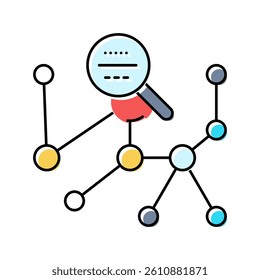 search algorithm color icon vector. search algorithm sign. isolated symbol illustration