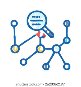 search algorithm doodle icon sketch vector. search algorithm sign. isolated symbol illustration