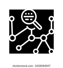 search algorithm glyph icon vector. search algorithm sign. isolated symbol illustration