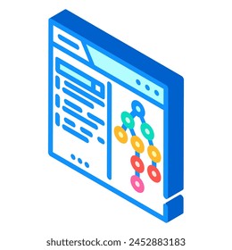 search algorithm seo isometric icon vector. search algorithm seo sign. isolated symbol illustration