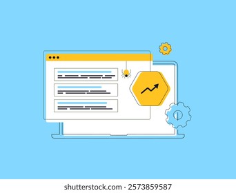 Search algorithm updates - SEO strategists and digital marketers analyzing ranking changes. Focus on improved search results, seo core algorithm adjustments, website optimization, ranking strategies