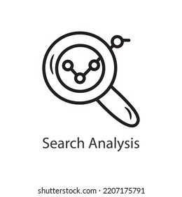 Search Analysis Filled Outline Icon Design illustration. Data Symbol on White background EPS 10 File